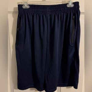 Md Black Basketball Shorts With Zipper Pockets